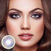 Cosplay Gold Rim Purple Coloured Contact Lenses - BEAUEYE (UK)